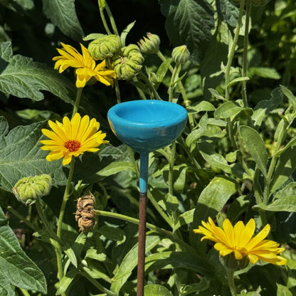 Hand-Forged Colourful Bee Watering Stations