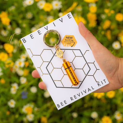 limited edition gold bee revival kit and bee id keyring in packaging