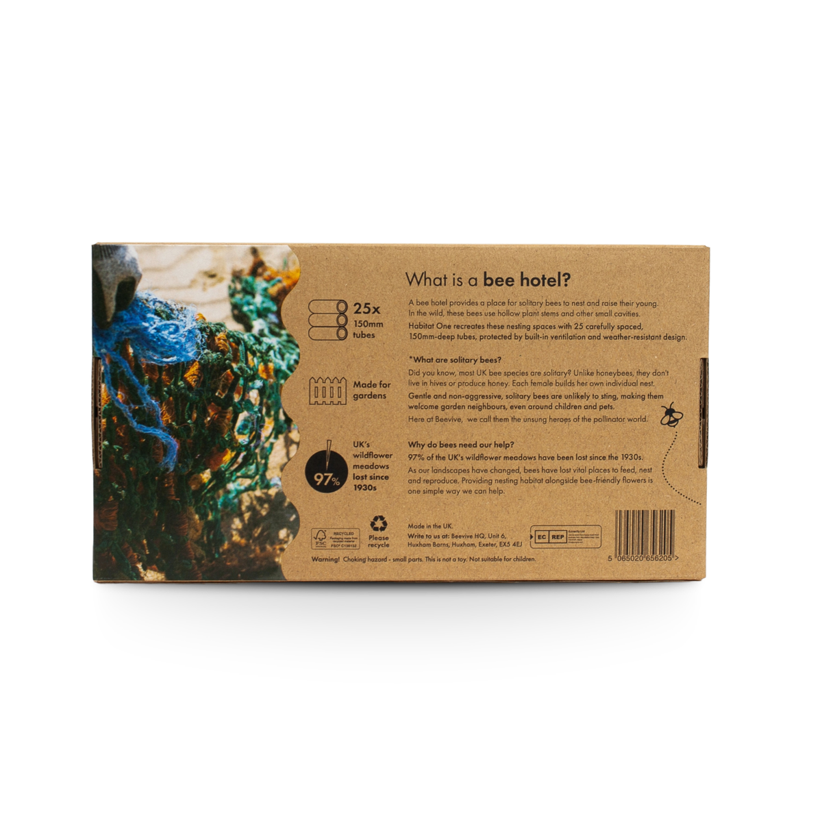 Habitat One - Bee Hotel Made From Traceable Marine Plastic
