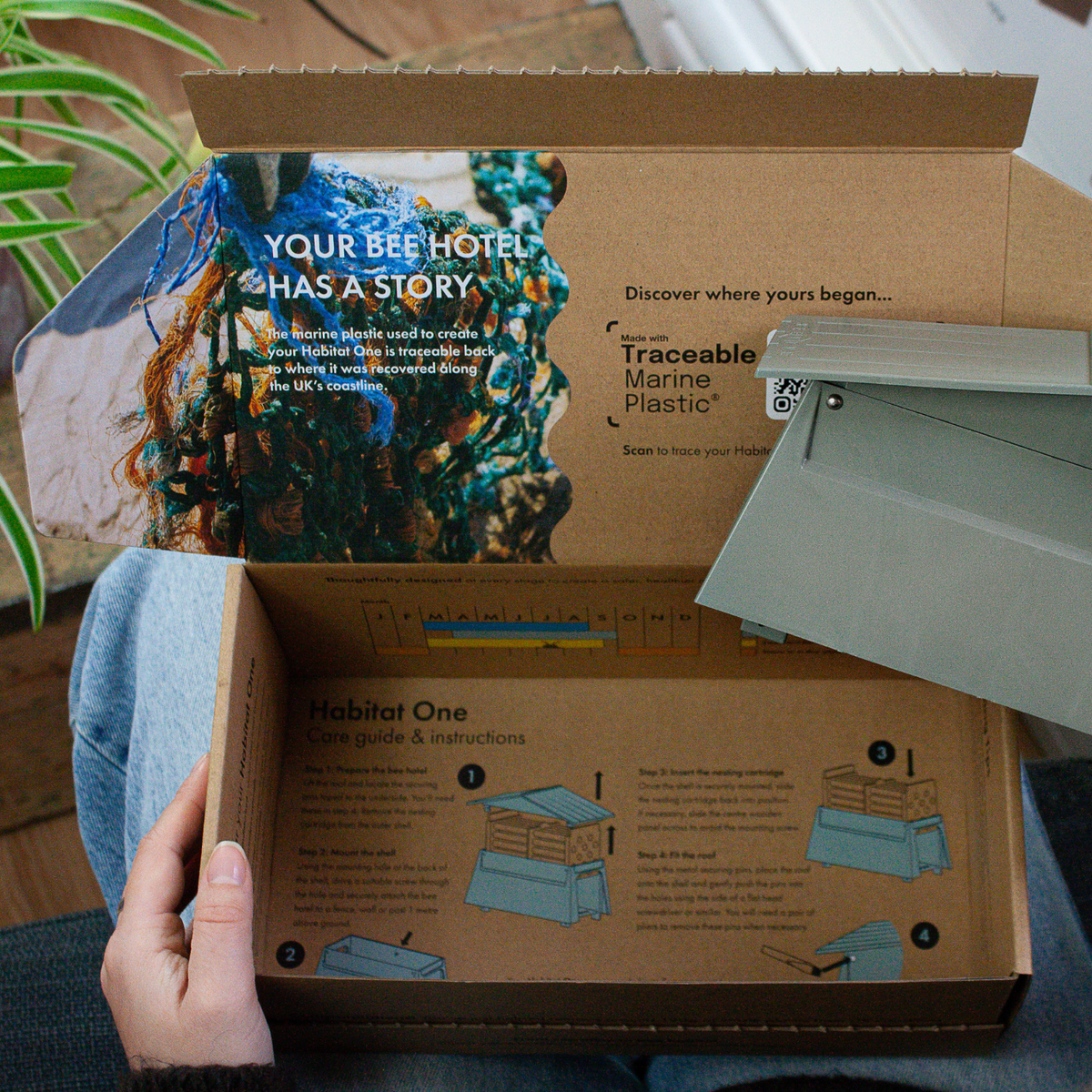 Habitat One - Bee Hotel Made From Traceable Marine Plastic