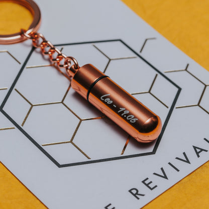 rose gold bee revival kit with handwritten engraving from beevive
