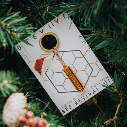 xmas bee revival kit - limited edition keyring in gold from beevive